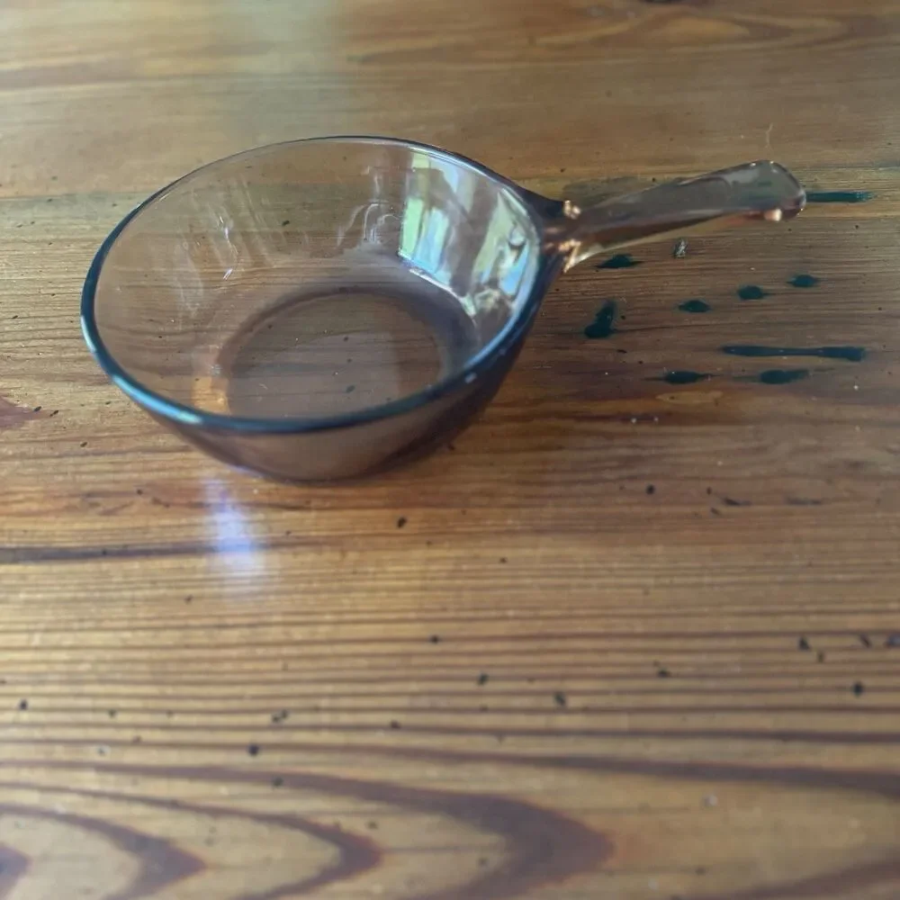 Pyrex Visions Cookware Amber .5 L Small Pot Sauce Pan NO Lid Made USA